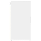 Zapatero de aglomerado blanco 32x35x70 cm