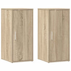 Zapateros 2 uds contrachapado roble Sonoma 32x35x70 cm