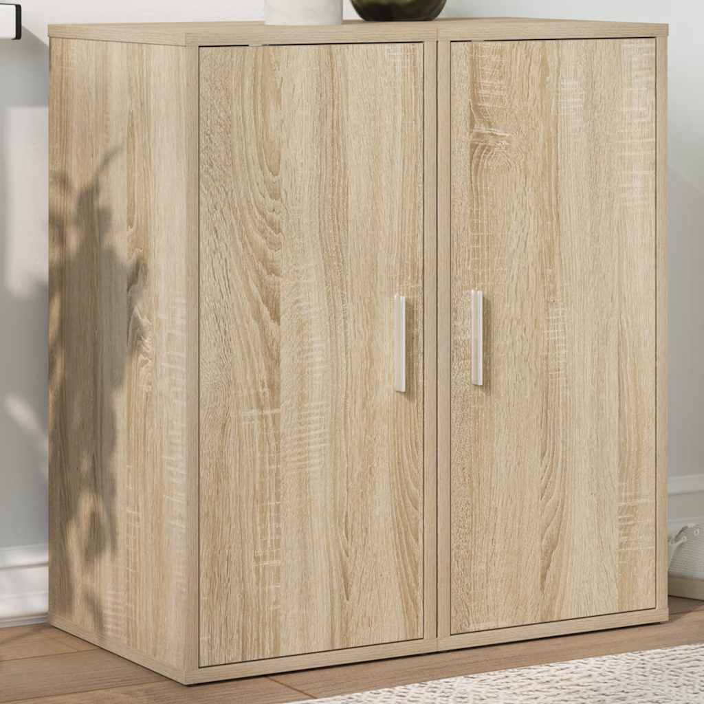 Zapateros 2 uds contrachapado roble Sonoma 32x35x70 cm