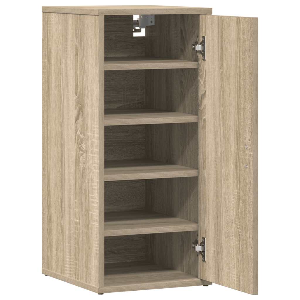 Zapateros 2 uds contrachapado roble Sonoma 32x35x70 cm