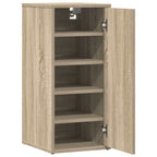 Zapateros 2 uds contrachapado roble Sonoma 32x35x70 cm