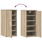 Zapateros 2 uds contrachapado roble Sonoma 32x35x70 cm
