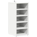 Zapatero de madera contrachapada blanco 31,5x35x70 cm