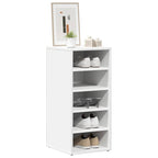 Zapatero de madera contrachapada blanco 31,5x35x70 cm