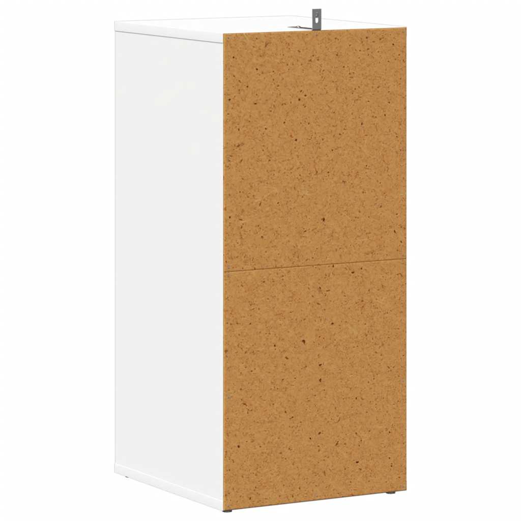 Zapatero de madera contrachapada blanco 31,5x35x70 cm
