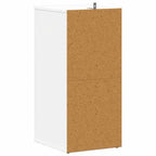 Zapatero de madera contrachapada blanco 31,5x35x70 cm
