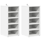Zapateros 2 uds contrachapada blanco 31,5x35x70 cm