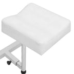 Sillón de masaje con reposapiés blanco cuero PE 127x60x98 cm