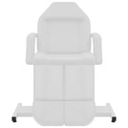 Sillón de salón de belleza cuero sintético blanco 180x62x78 cm