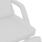 Sillón de salón de belleza cuero sintético blanco 180x62x78 cm