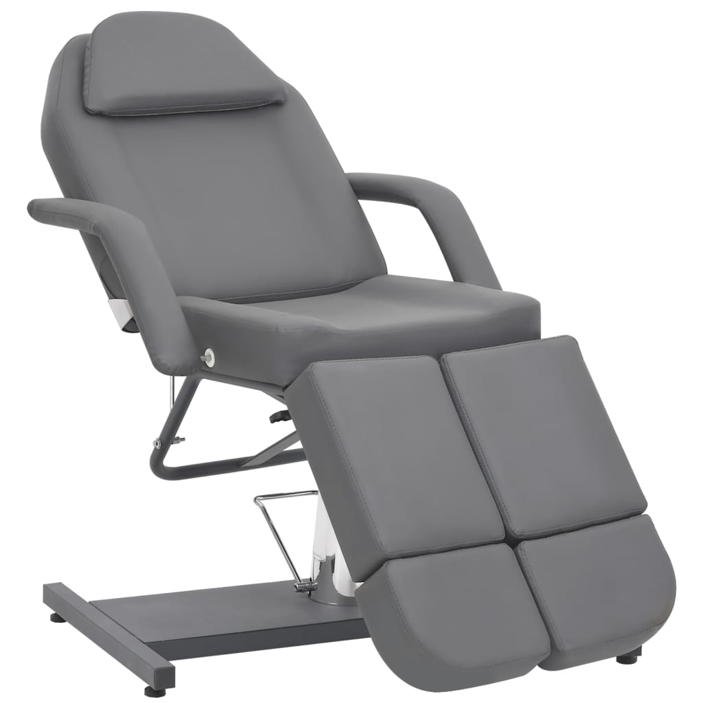 Sillón de salón de belleza cuero sintético blanco 180x62x78 cm
