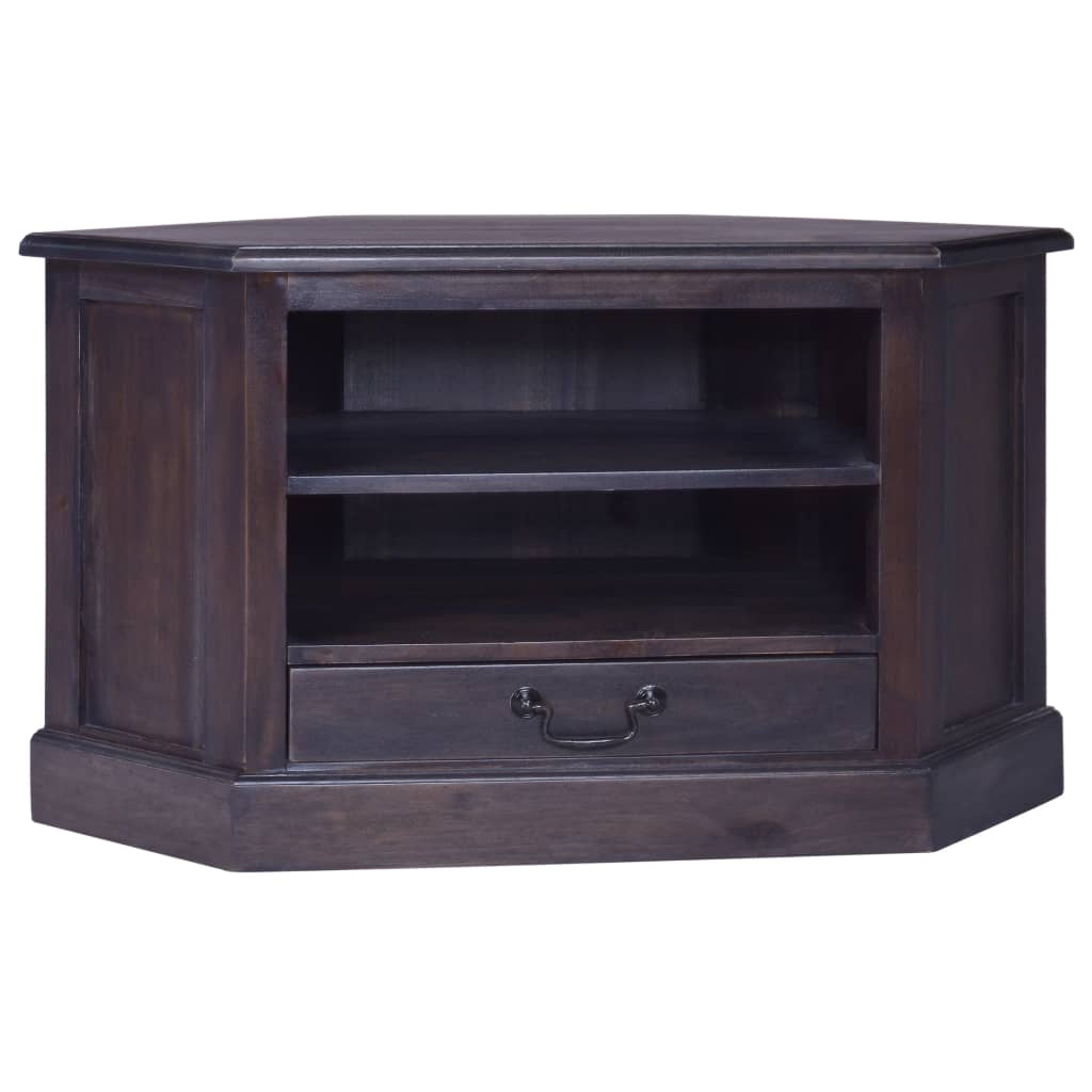 Mueble de TV de esquina madera maciza de caoba marrón clásico