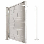 Puerta de jardín 100x100 cm de acero inoxidable