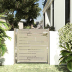 Puerta de jardín 100x100 cm de acero inoxidable