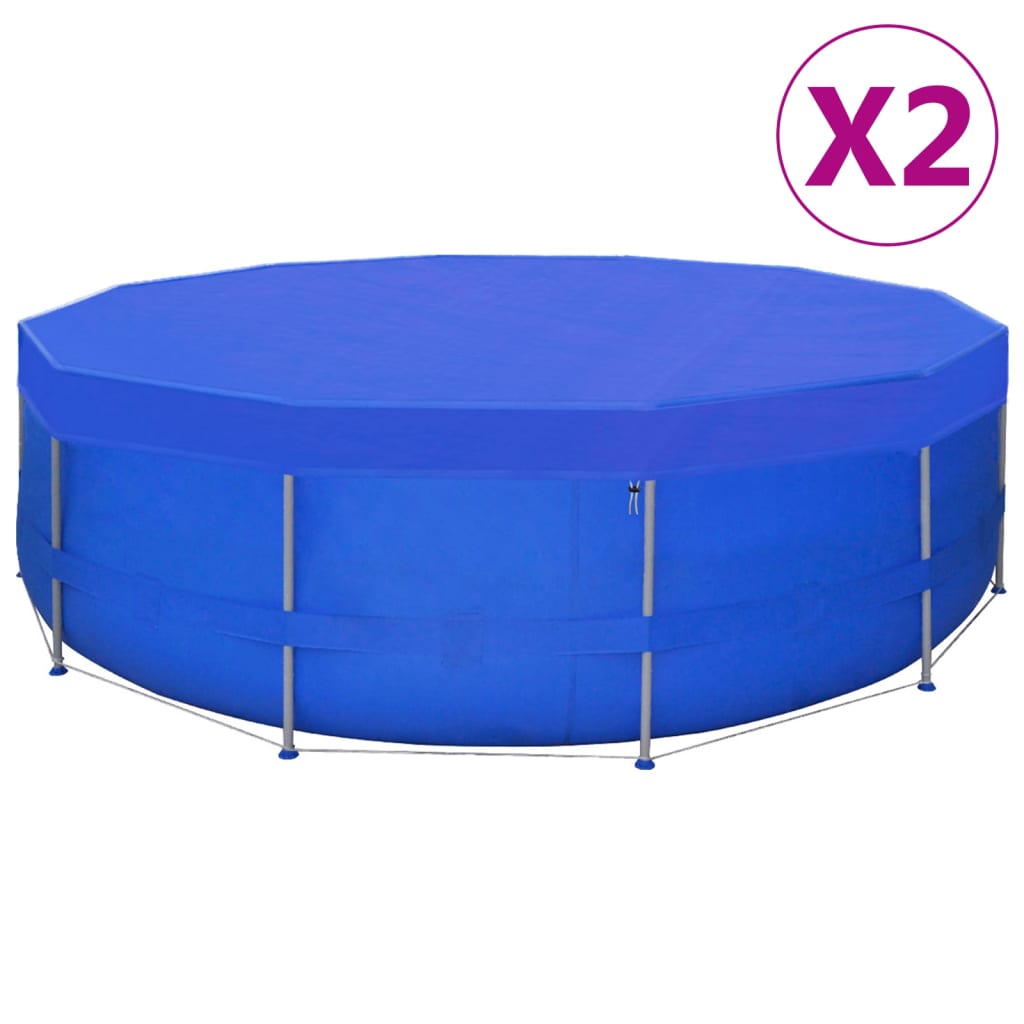 Cubierta de piscina 2 unidades rectangular PE 394x207cm 90 g/m²