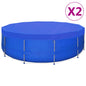 Cubierta de piscina 2 unidades rectangular PE 394x207cm 90 g/m²