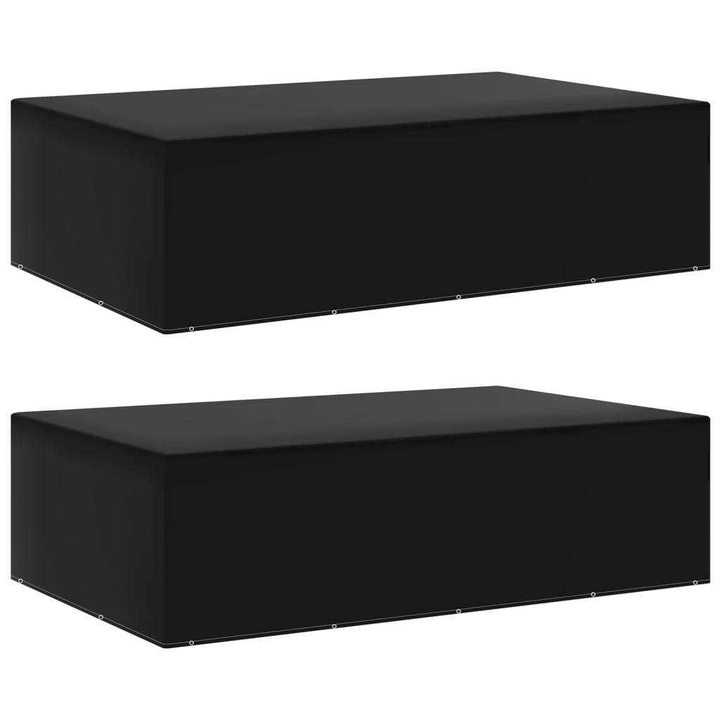 Cubierta de muebles de jardín forma L 12 ojales 250x250x90 cm