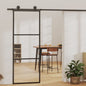 Puerta corredera con herrajes ESG vidrio y aluminio 102x205 cm