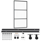 Sliding door with ESG glass and aluminum hardware 102x205 cm