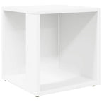 Mesa auxiliar de madera contrachapada blanco 33x33x34,5 cm