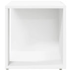 Mesa auxiliar de madera contrachapada blanco 33x33x34,5 cm