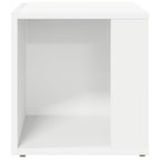 Mesa auxiliar de madera contrachapada blanco 33x33x34,5 cm