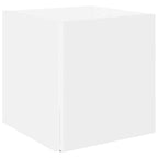 Mesa auxiliar de madera contrachapada blanco 33x33x34,5 cm