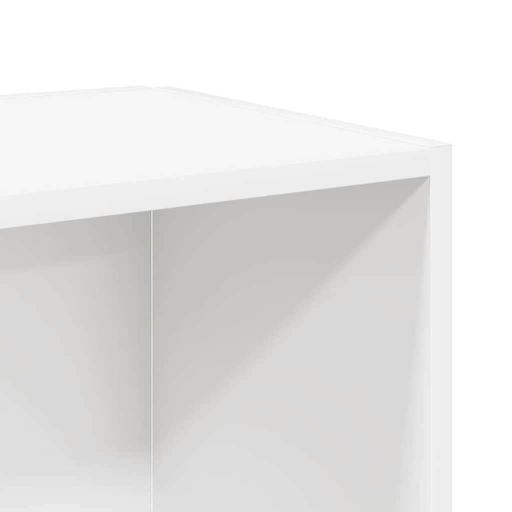 Mesa auxiliar de madera contrachapada blanco 33x33x34,5 cm