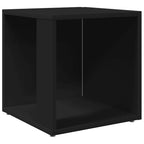 Mesa auxiliar madera contrachapada negro 33x33x34,5 cm