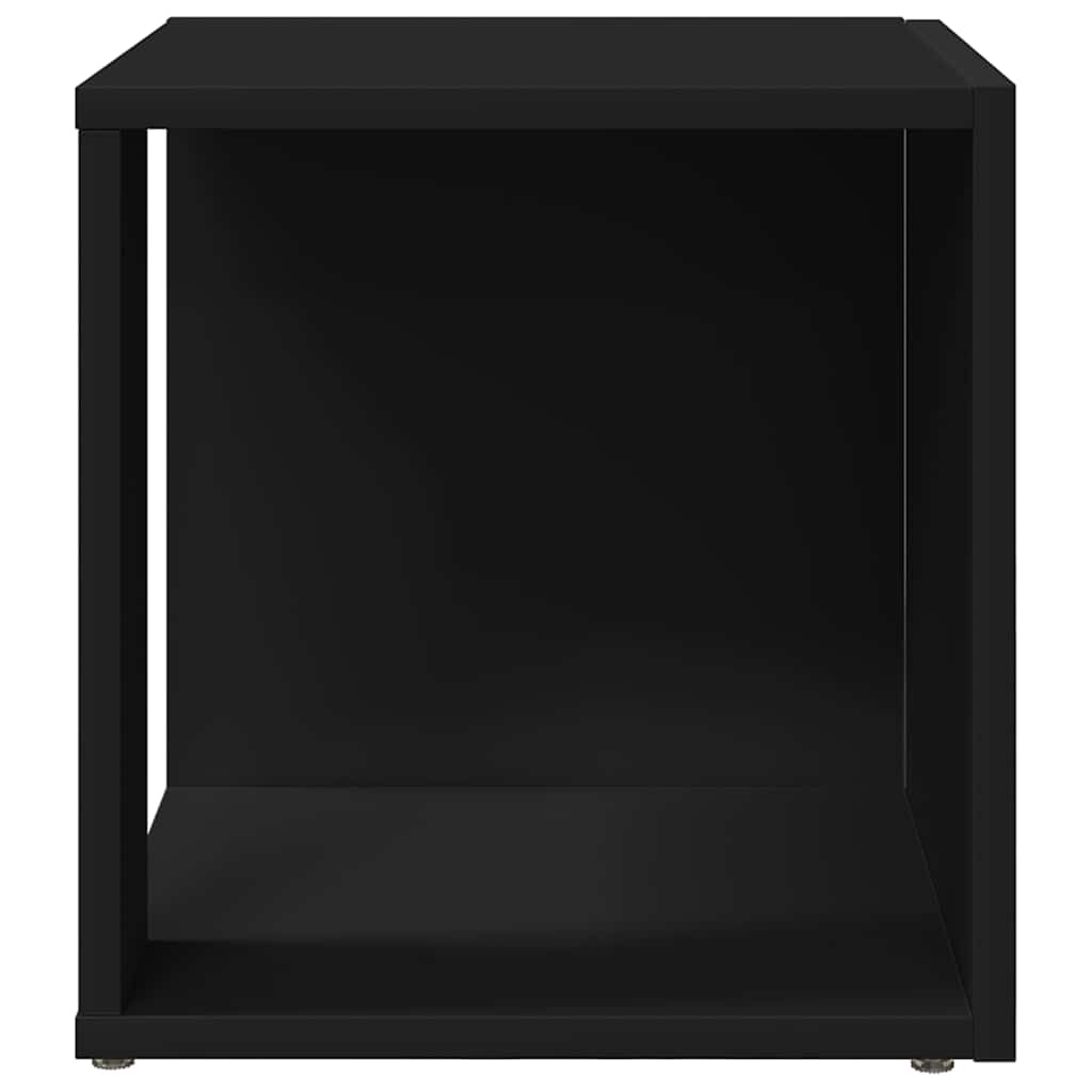 Mesa auxiliar madera contrachapada negro 33x33x34,5 cm