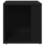Mesa auxiliar madera contrachapada negro 33x33x34,5 cm