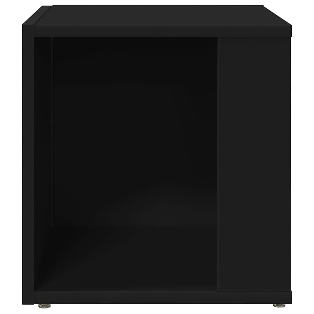 Mesa auxiliar madera contrachapada negro 33x33x34,5 cm