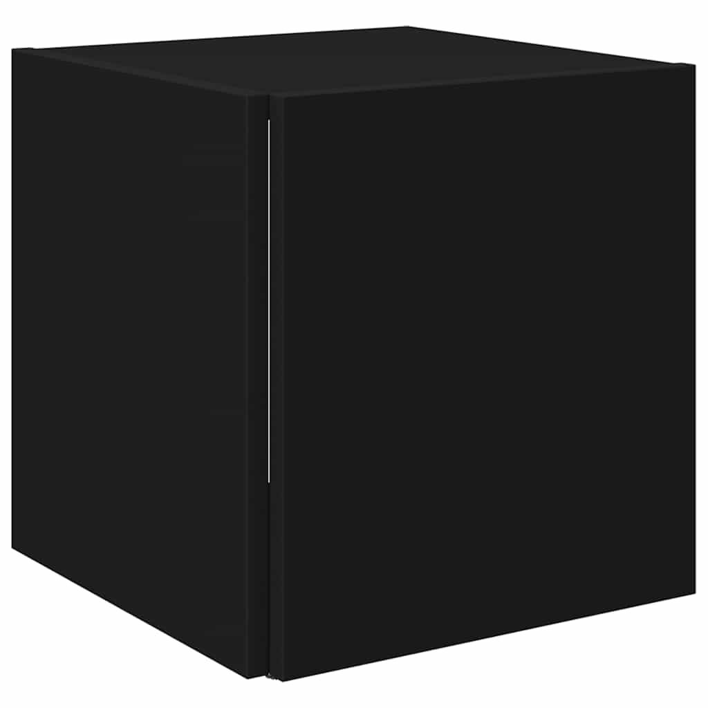 Mesa auxiliar madera contrachapada negro 33x33x34,5 cm