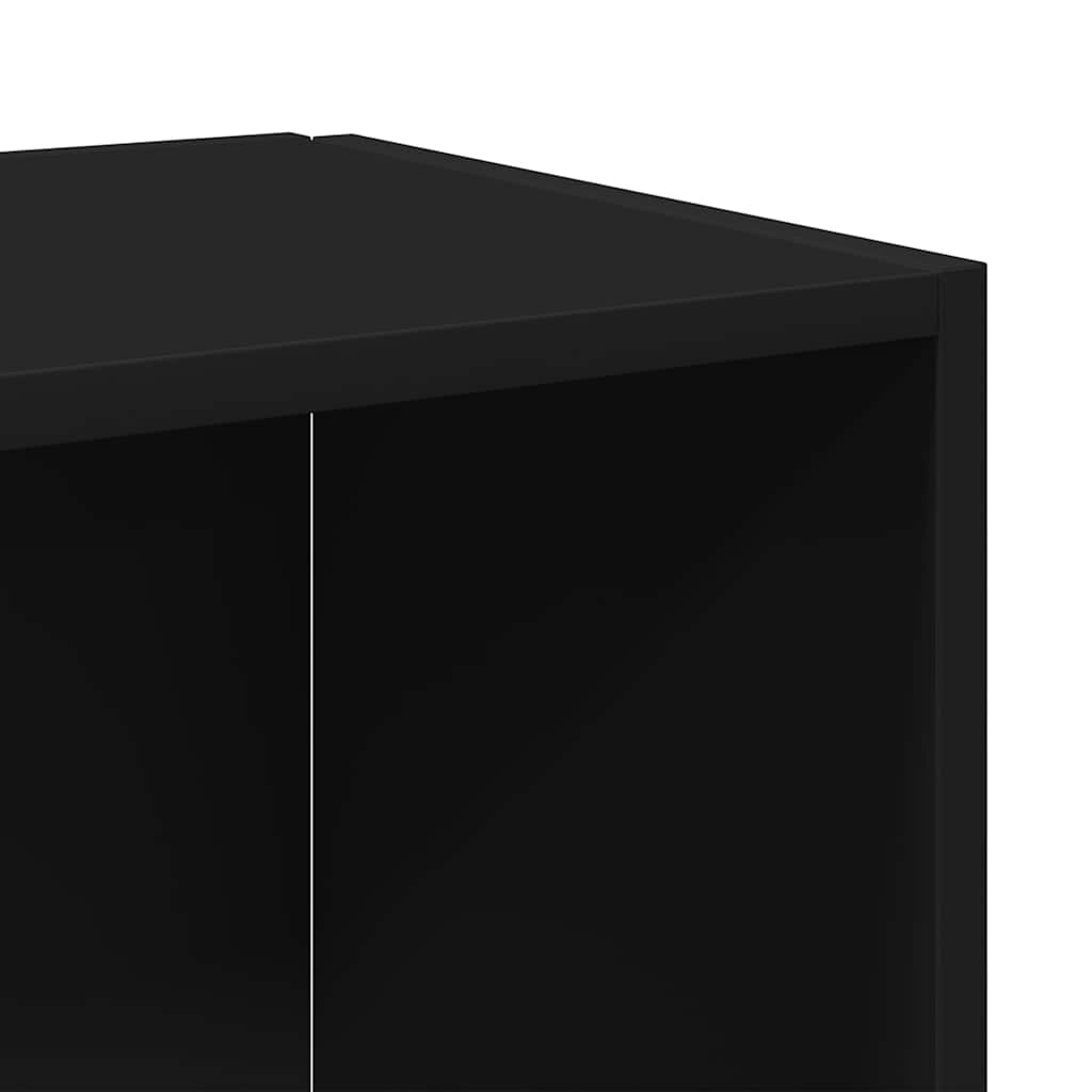 Mesa auxiliar madera contrachapada negro 33x33x34,5 cm
