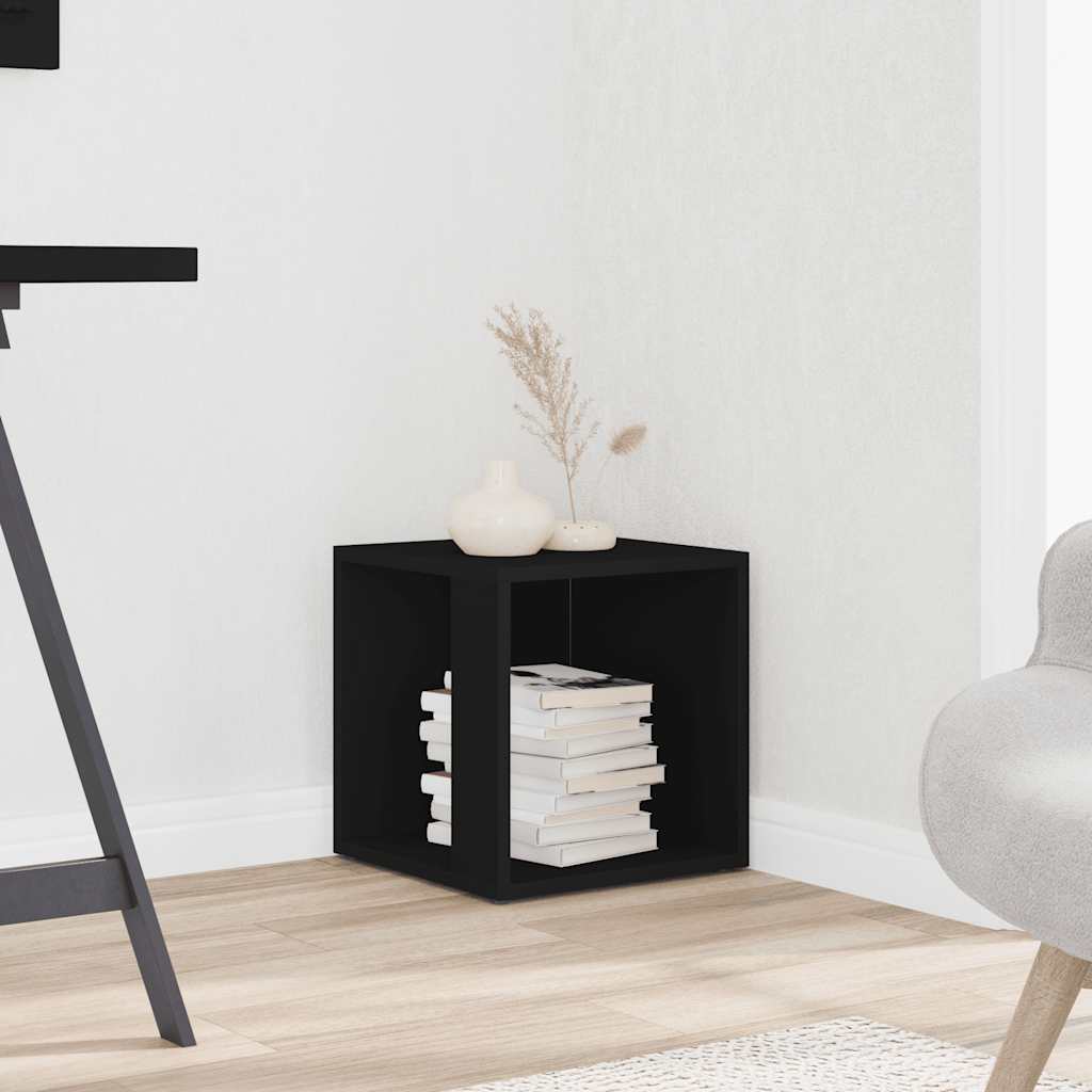 Plywood side table black 33x33x34.5 cm