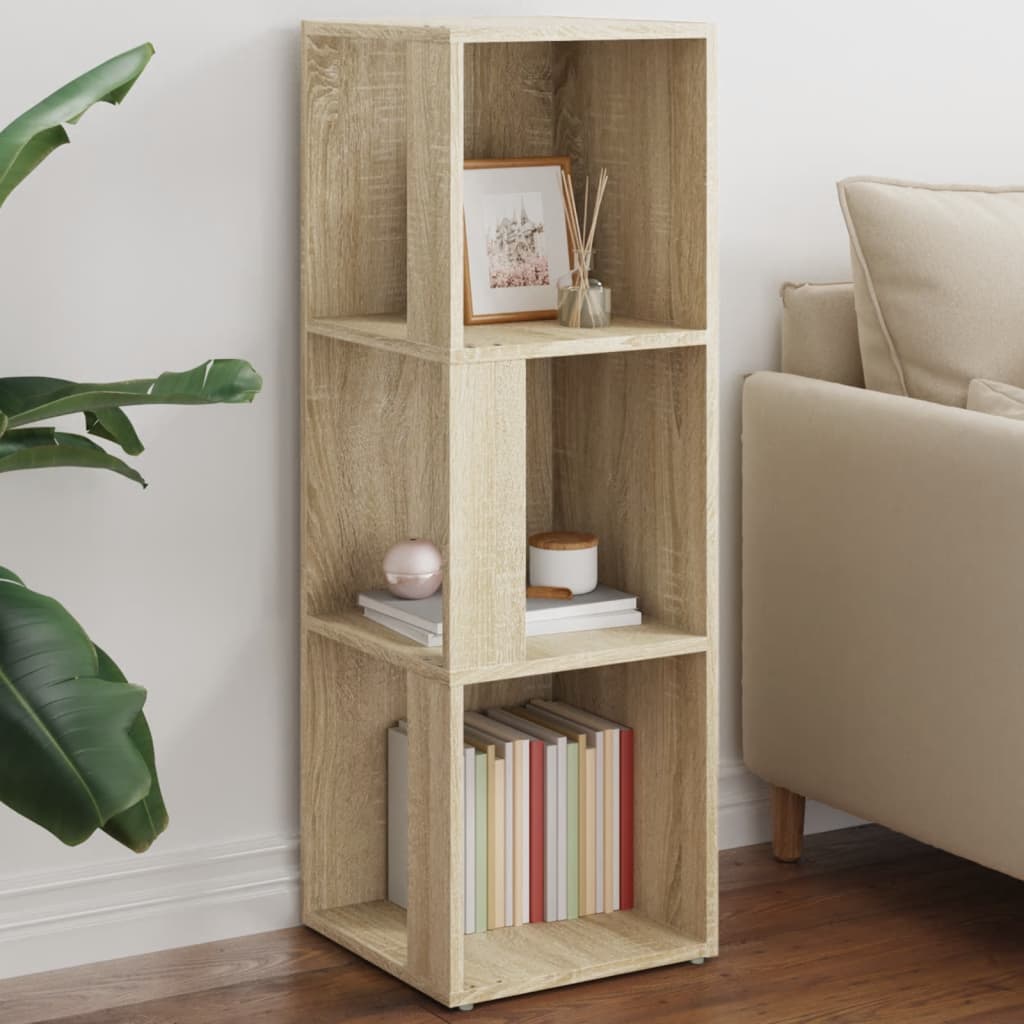 Mueble de esquina madera contrachapada blanco 33x33x100 cm