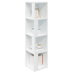 Mueble de esquina madera contrachapada blanco 33x33x132 cm