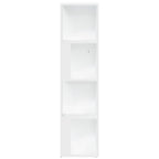 Mueble de esquina madera contrachapada blanco 33x33x132 cm