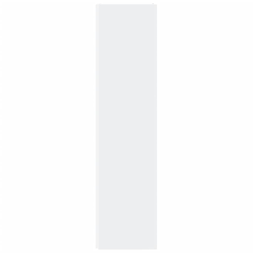 Mueble de esquina madera contrachapada blanco 33x33x132 cm