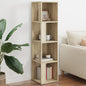 Mueble de esquina madera contrachapada blanco 33x33x132 cm