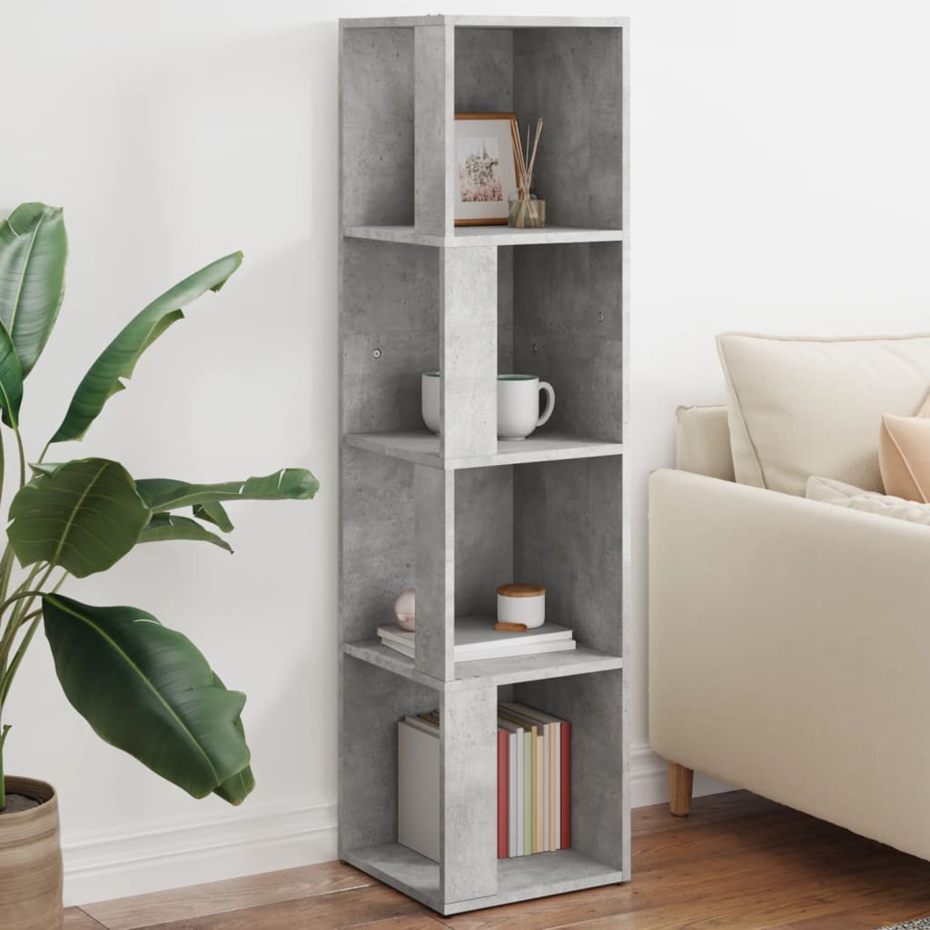 Mueble de esquina madera contrachapada blanco 33x33x132 cm