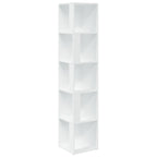 Mueble de esquina madera contrachapada blanco 33x33x164,5 cm