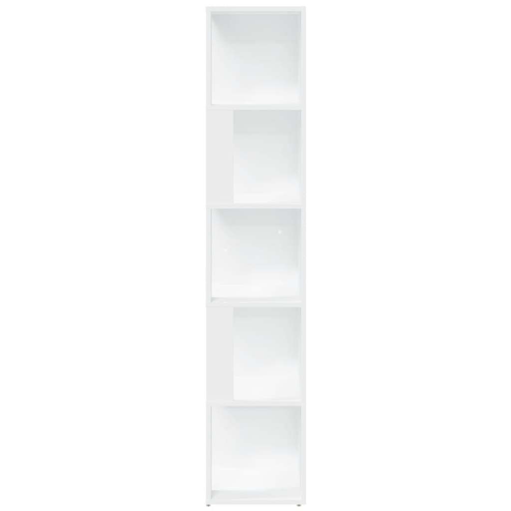 Mueble de esquina madera contrachapada blanco 33x33x164,5 cm