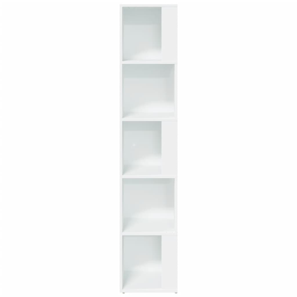 Mueble de esquina madera contrachapada blanco 33x33x164,5 cm