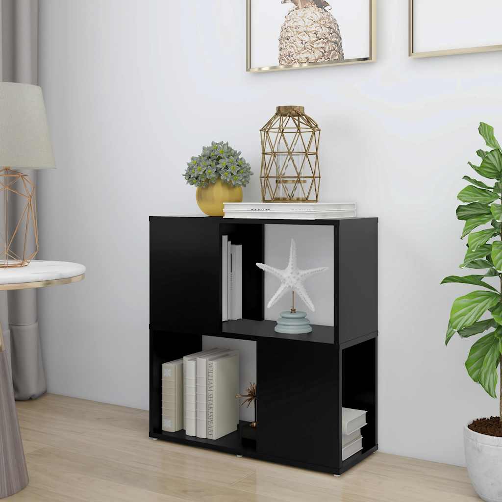 Librería de madera contrachapada gris hormigón 60x24x63 cm