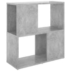 Librería de madera contrachapada gris hormigón 60x24x63 cm