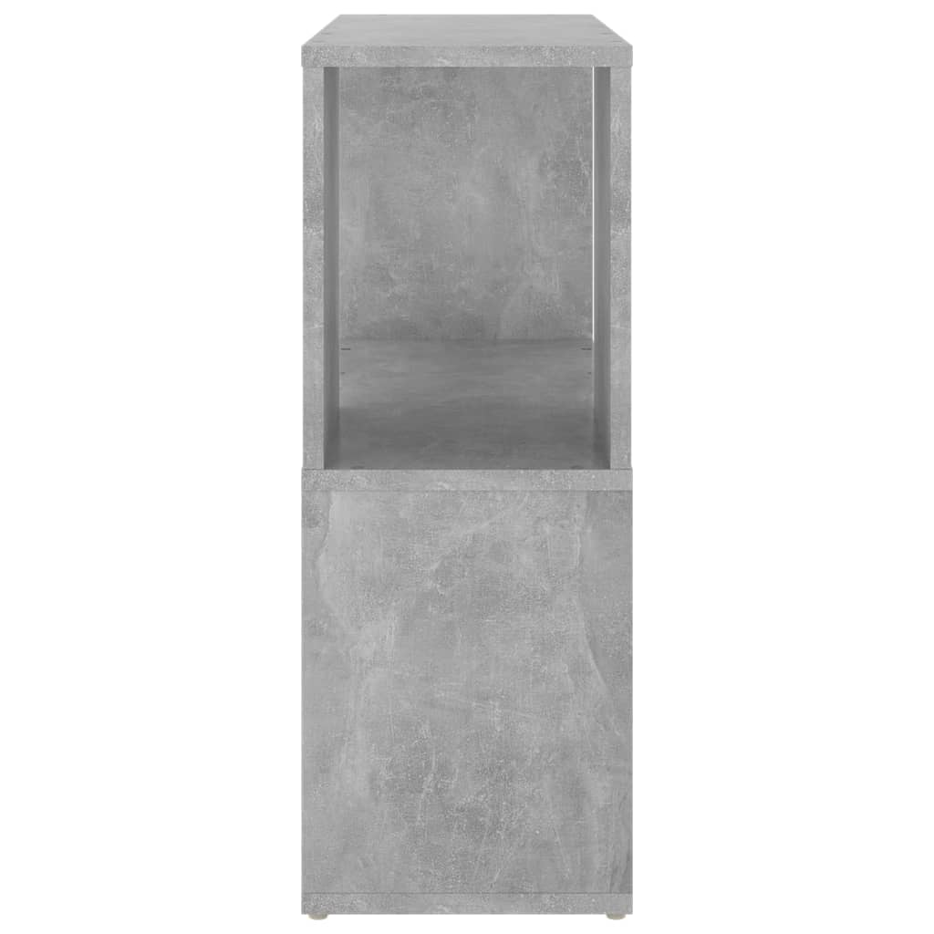 Librería de madera contrachapada gris hormigón 60x24x63 cm