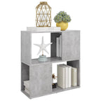 Librería de madera contrachapada gris hormigón 60x24x63 cm