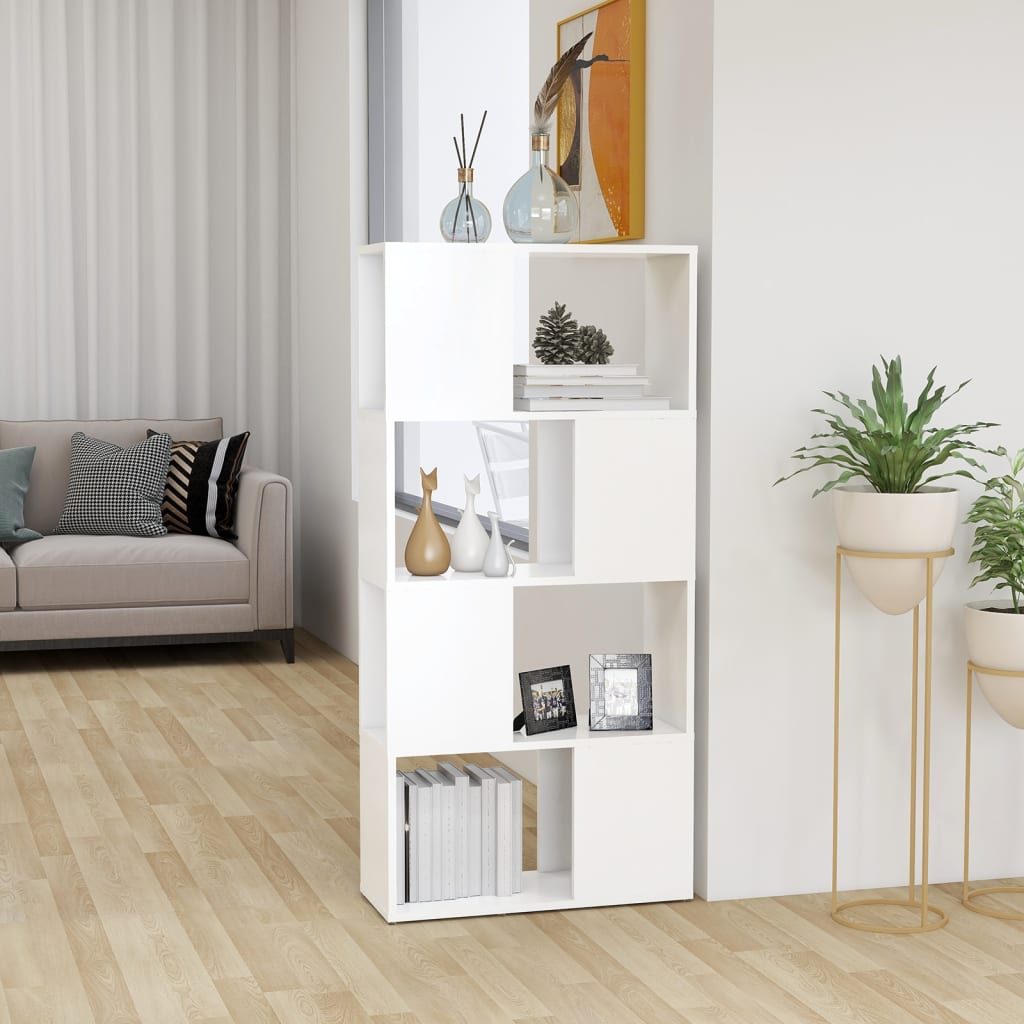 Estantería de libros/divisor de espacios blanco 100x24x94 cm