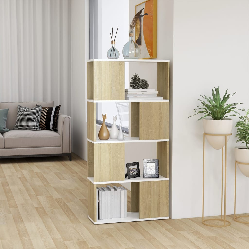 Estantería de libros/divisor de espacios blanco 100x24x94 cm
